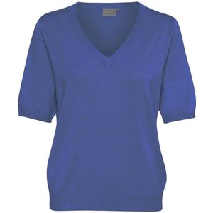 Kaffe Trui Kalizza V Neck Pullover 10508412 193928 Blue Indigo Dames Maat - XS