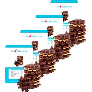 Protiplan | Belgische Wafels Chocolade | 24 Wafels | 24 x 30 gram | Eiwitrepen | Koolhydraatarme sportvoeding | Afslanken met Proteïne repen| Koolhydraatarme Wafel | Snel afvallen zonder hongergevoel!