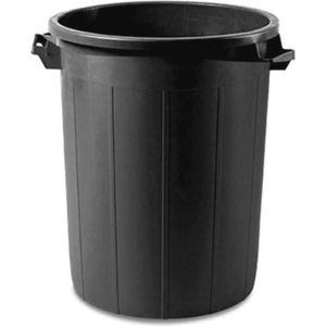 Afvaldrum Zwart - 100 Liter - Ruim en Praktisch voor Tuin en Buiten