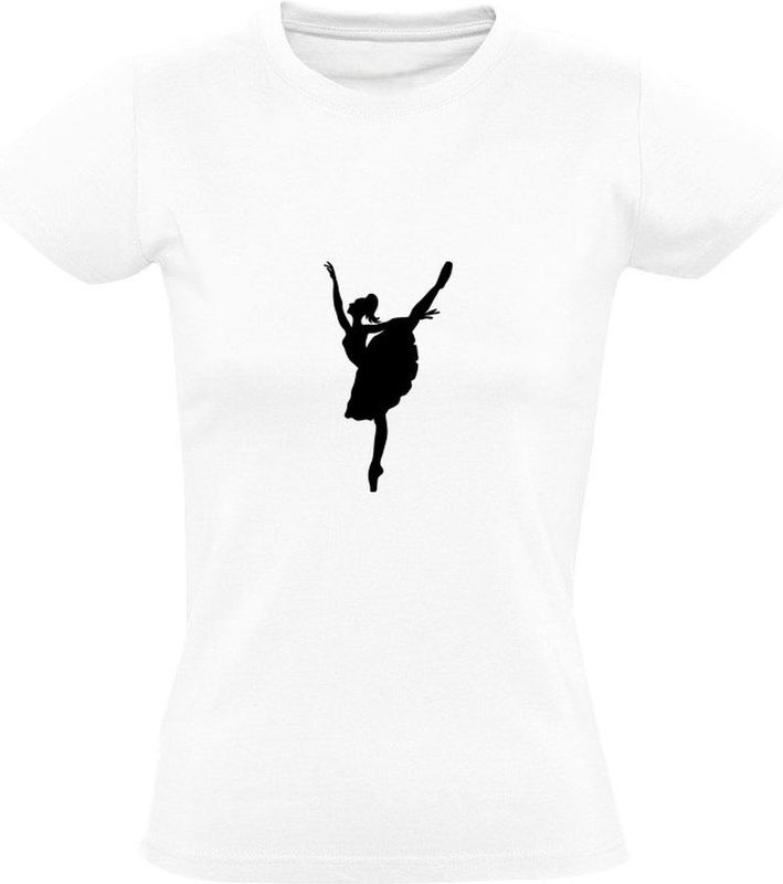 Ballerina Dames T-shirt - ballet - kunst - dans - dance - muziek