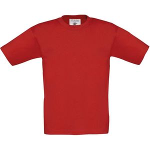 B&C Exact 150 Kinder T-Shirt - Rood - 9-11 Jaar - 140