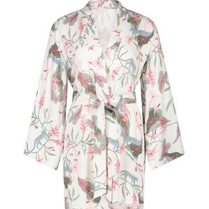 Hunkemöller Dames Nachtmode Kimono Woven - Wit - maat XXS/XXS
