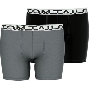 TOM TAILOR Kentucky Heren Long Boxer - 2-Pack - Grijs