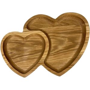 Decoratief houten snackdienblad - Charmant ontwerp - 1 stuk - Handgemaakt