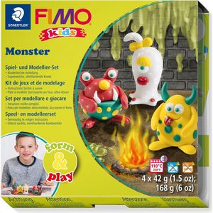 FIMO kids 8034 - ovenhardende boetseerklei - form&play - Set 'Monster'
