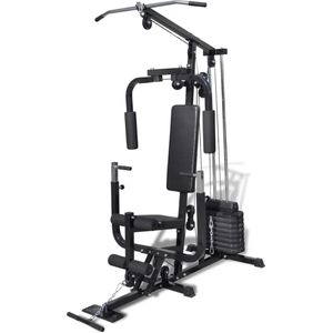 The Living Store Thuisgym - Fitnessapparaat 150x99x204 cm - Hoogwaardig staal - 100 kg draagvermogen
