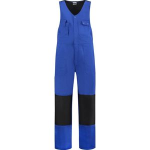 EM Workwear Bodybroek katoen/polyester korenblauw-zwart maat 54