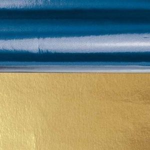 Knutsel folie blauw/goud 50 x 80 cm - Hobby/creatief/knutsel folie
