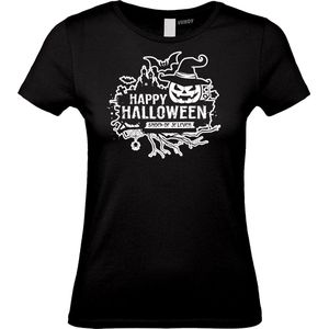 Dames T-shirt Snoep of je leven | Halloween Kostuum Volwassenen | Halloween | Foute Party | Zwart dames | maat XXL