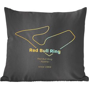 Sierkussens - Kussentjes Woonkamer - 60x60 cm - Formule 1 - Circuit - Red Bull Ring - Cadeau voor man