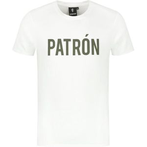 Patrón Wear | White & Green Brand T-shirt | Heren | T-shirt | Maat S