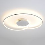 Lindby - LED plafondlamp - kunststof, metaal - H: 5.2 cm - wit, chroom