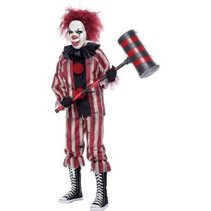CALIFORNIA COSTUMES - Horror nachtmerrie clown kostuum voor jongens - 140 (8-10 jaar)