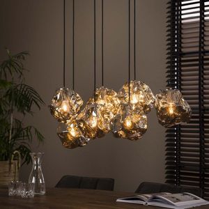 Hanglamp 7-Lichtbronnen - Chromed Glas - 3+4 - Lamp Rock - Giga Meubel