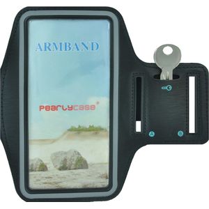 Pearlycase Geschikt voor iPhone 11 Sport Armband Hoes - iPhone 15 / 15 Pro Hoesje Sportarmband - Sportband Hardloopband Zwart