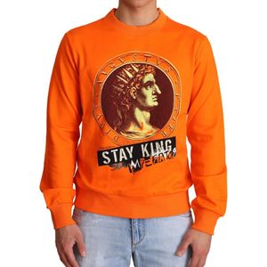 Oranje King Ceasar katoenen pullover sweater