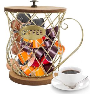 Koffiecapsulemand, koffiecapsulehouder, multifunctionele opbergmand, koffiemand voor de keuken