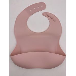 Silicone slabbetje roze - slabber - waterdichte baby slabbetjes - slabben - zachte slab met opvangbakje - Unisex slabbers