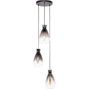 Hanglamp Nugget Shaded | 3 lichts | oud zilver | Ø 40 cm | in hoogte verstelbaar tot 150 cm | eetkamer / woonkamer | industrieel design