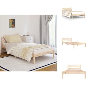 vidaXL Houten Bedframe - Modern Bedroom - Meubelen - Afmeting- 205.5 x 105.5 x 69.5 cm - Hoogwaardig Massief Grenenhout - Bed