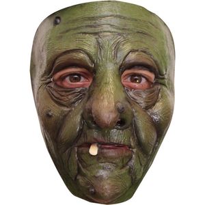 Partychimp Heks Witch Gezichts Masker Halloween Masker voor bij Halloween Kostuum Volwassenen - Latex - One-size