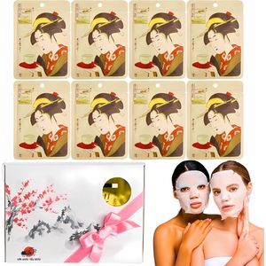 MITOMO® Q10 Gift Set - 8 Stuks - Giftset Vrouw - Gezichtsmasker - Sheet Mask - Skin Care - Verjaardag Cadeau Vrouw - Gezichtsmaskers Verzorging