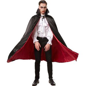 dressforfun - Sierlijke vampiercape 116 cm - verkleedkleding kostuum halloween verkleden feestkleding carnavalskleding carnaval feestkledij partykleding - 301854