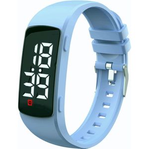 Medicijn/plashorloge - 15 alarmen - langwerpig -zacht blauw- usb oplaadbaar- kinderen -ouderen -slechthorende -Parkinson- beginnende Dementie