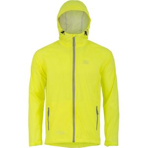 Neon gele heren regenjas Stow and Go van Highlander XXXL