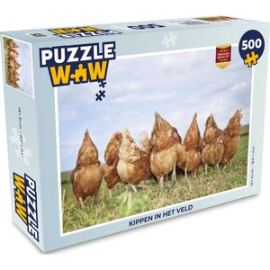 Puzzel Kippen in het veld - Legpuzzel - Puzzel 500 stukjes