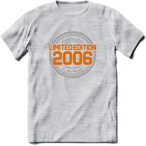 2006 Limited Edition Ring T-Shirt | Zilver - Goud | Grappig Verjaardag en Feest Cadeau Shirt | Dames - Heren - Unisex | Tshirt Kleding Kado | - Licht Grijs - Gemaleerd - XL