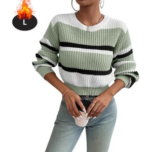 Bovista Sweater Dames - Sweaters - Hoodie - Warme Trui - Vest - Groen - L