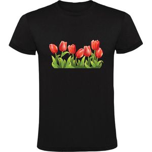 Tulpen Heren T-shirt | tulp | bloemen | natuur | gras | Nederland