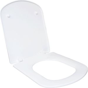 SENSEA - Vierkante toiletzitting - Kunststof - Glanzend witte afwerking - EASY