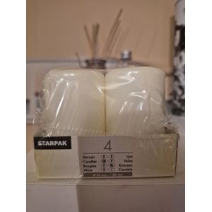 4 stompkaarsen Ø 50 x 80 mm