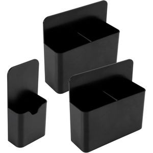 Magnetische pennenhouders set van 3 - Whiteboard stifthouders en markeerhouders voor koelkast, tafel en kantoor