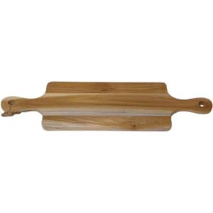 Snijplank - teak hout - 2 handvatten - 50 cm - presenteerplank - serveerplank