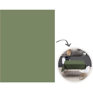Tafelkleed - Tafellaken - 180x240 cm - Groen - Effen kleur - Olijfgroen - Binnen en Buiten