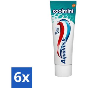Aquafresh - Tandpasta - Coolmint - Verfrissende Adem - 75 ml - Voordeelverpakking - 6 stuks