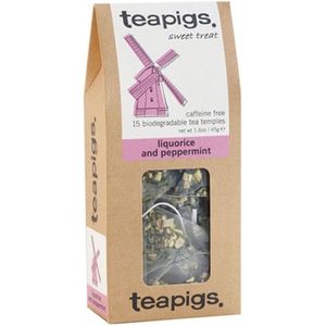 teapigs Liquorice & Peppermint - 15 Tea Bag (6 doosjes van 15 zakjes - 90 zakjes totaal)