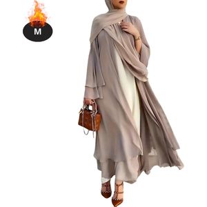 Nivard Islamitische Kleding - Djellaba Dames - Moslim Kleding - Arabisch Dames Kaftan - Alhamdulillah - Zee BlauwM