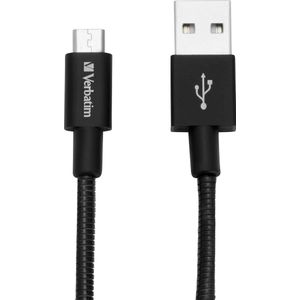 Verbatim Micro B USB Cable Sync&Charge 30cm Zwart