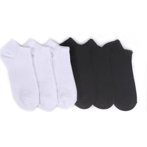 Zwart/wit  enkelsokken - Heren sokken - 6 paar - Enkelsokken - Heren Maat 40-45