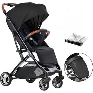 NilaFee™ - Buggy Luxe - Tot 22kg - Plooibuggy - Kinderwagen - Compact - Inklapbaar - Zwart