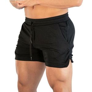 WiseGoods Luxe Gym Short Heren - Shorts Mannen - Sportkleding - Sport Kleren - Kleding Sporten - Sportbroek - Sportbroekje Zwart L