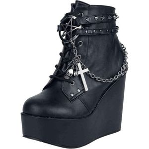 DemoniaCult - POISON-101 Sleehakken - US 12 - 42 Shoes - Zwart