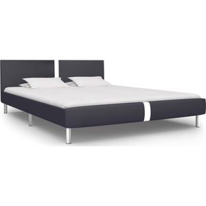 The Living Store Bedframe Zwart - Klassiek design - Gepoedercoat ijzeren frame - MDF en stalen poten - Geschikt voor matras van 120 x 200 cm - 211 x 125 x 70 cm (L x B x H) - Slaaphoogte 23 cm