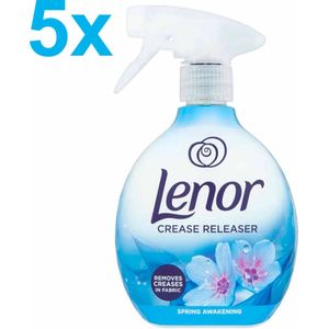Lenor - Crease Releaser - Spring Awakening - Kreukverwijderaar - Textielvefrisser - Spray - 5x 500ml - Voordeelverpakking