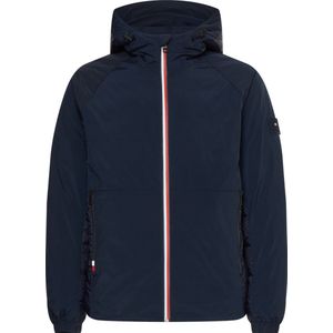 Tommy Hilfiger - Heren Jas winter Mix Media Hooded Jacket - Blauw - Maat XL