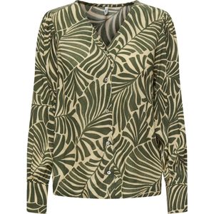 ONLY Blouse ONLCHIARA met Bladprint Kaki/ Geel